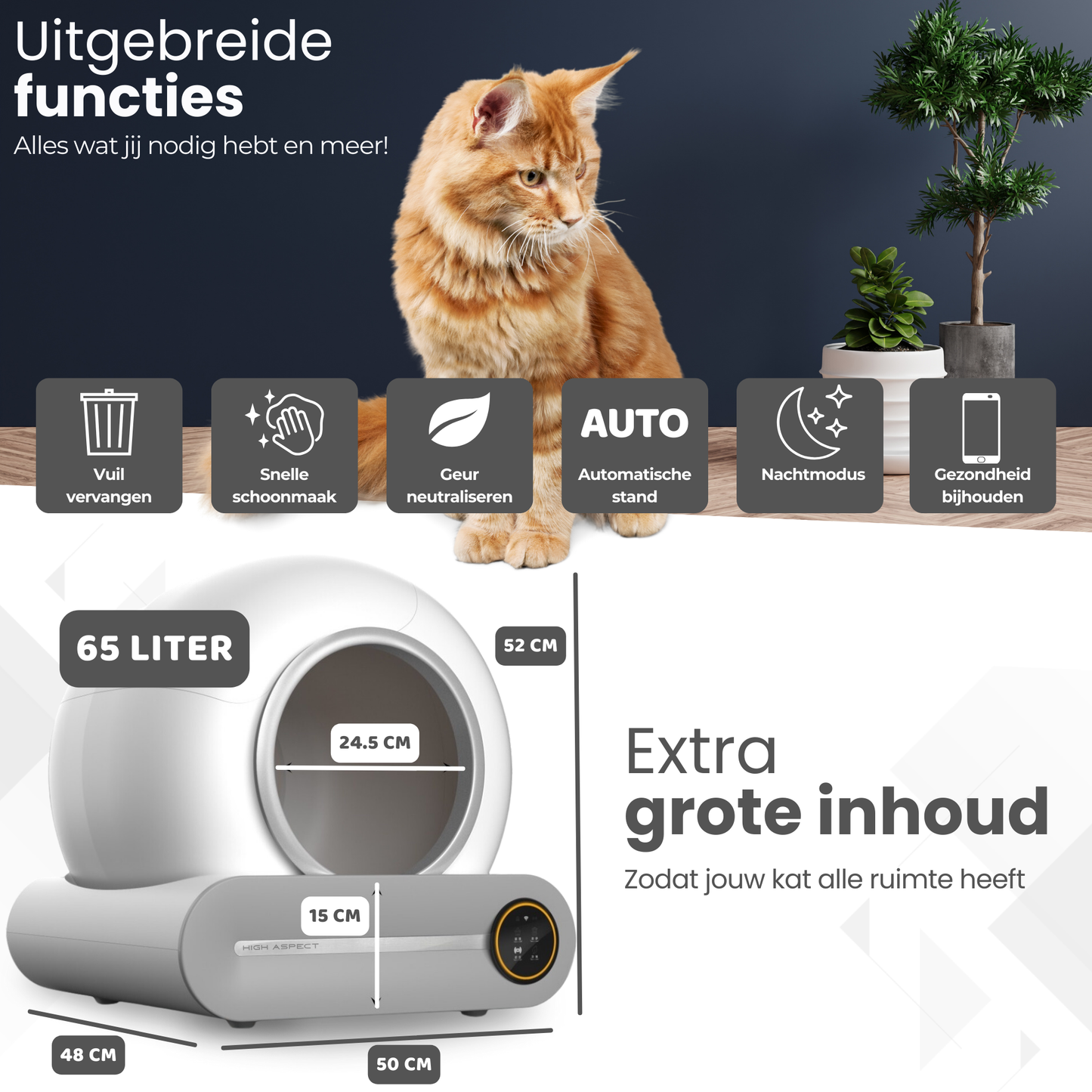 Automatische / Zelfreinigende Kattenbak D1