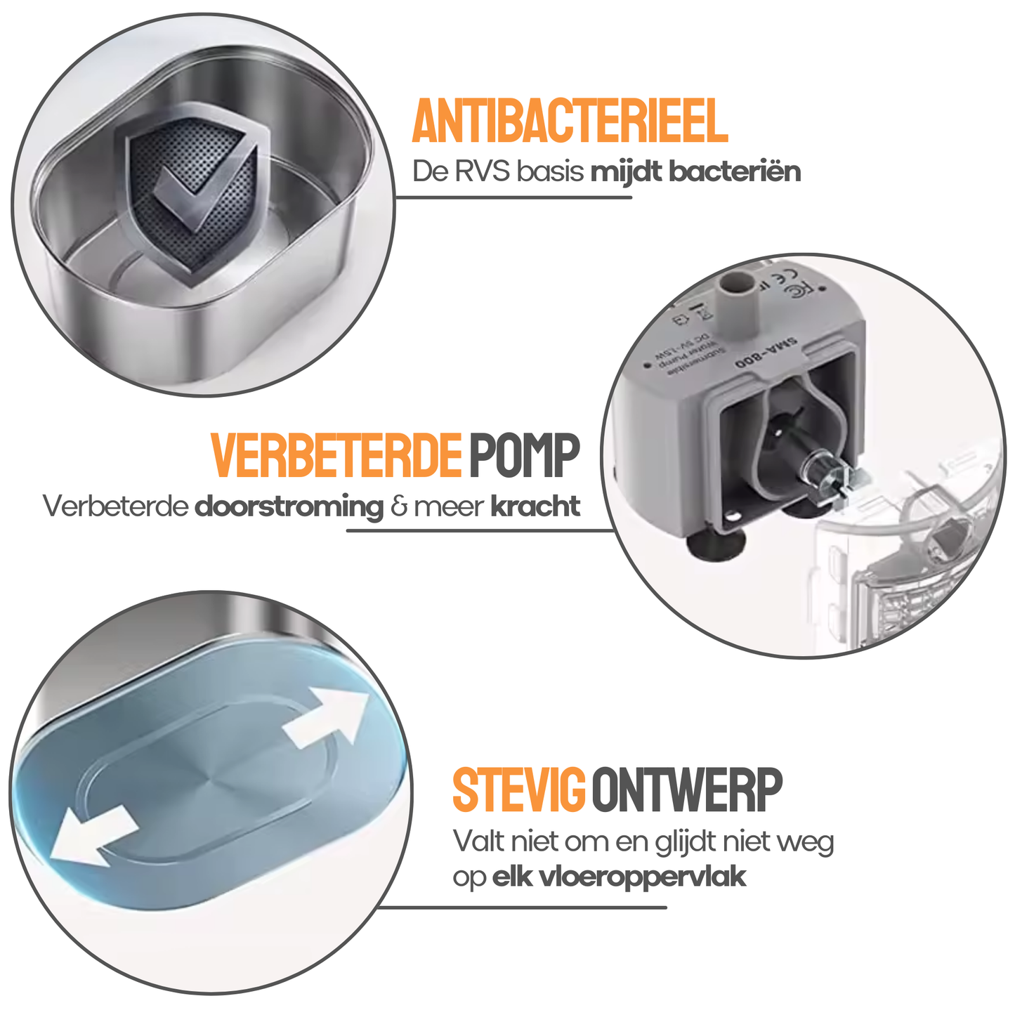 RVS Drinkfontein voor Katten