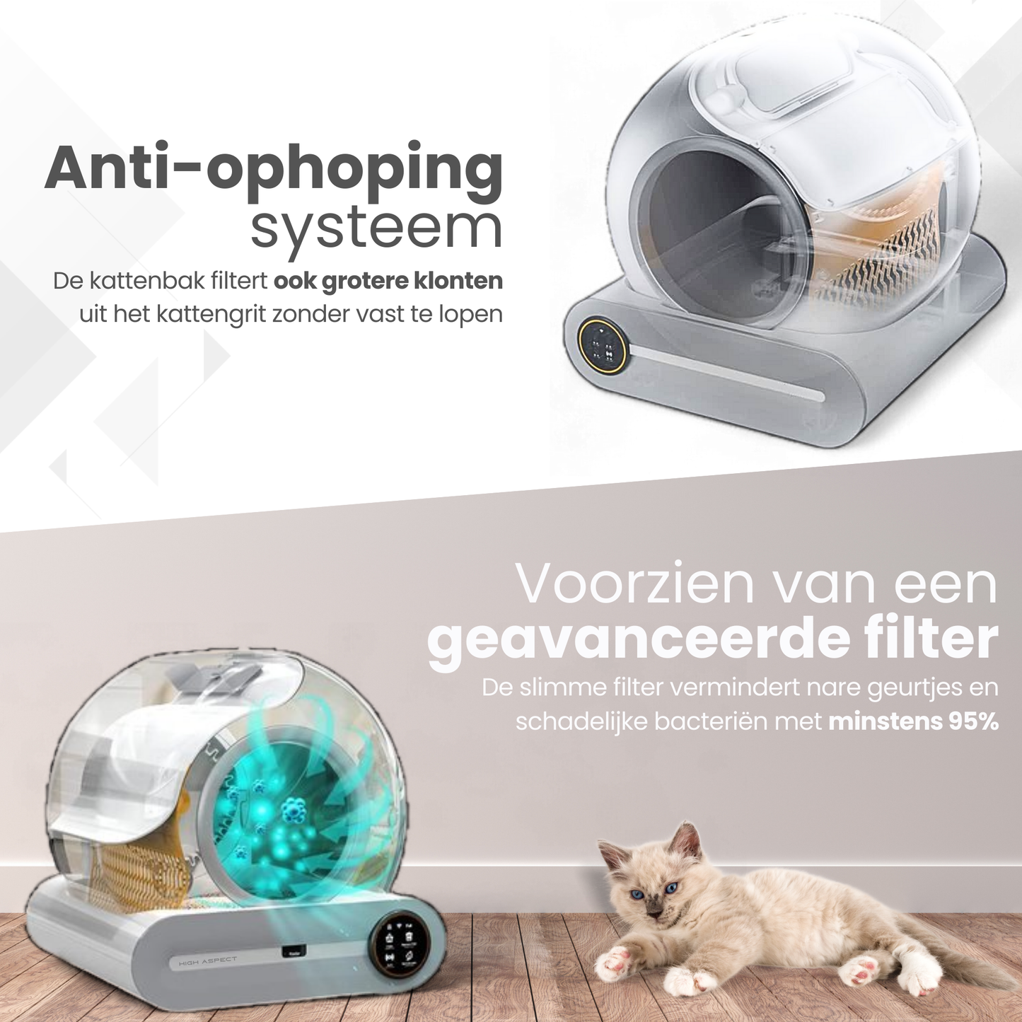 Automatische / Zelfreinigende Kattenbak D1